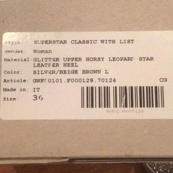 Golden Goose Silver Sparkle Sneakers - Picture 3 of 6